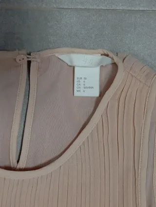 Vestido largo salmón plisado