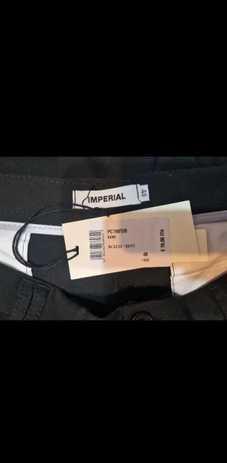 Pantaloni Imperial Uomo Taglia 48 Neri