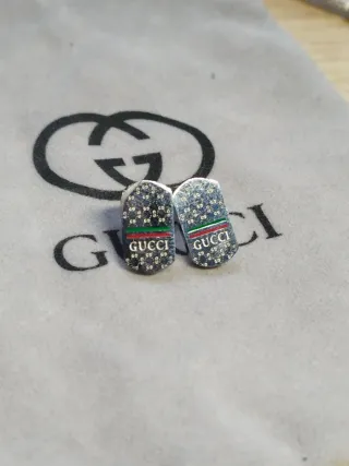 Pendientes Gucci Ovalados Web Stripe Icónicos