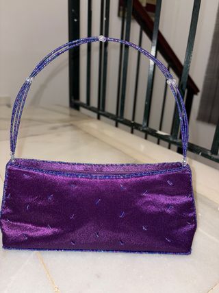 Dos Bolso de fiesta marrón y morado