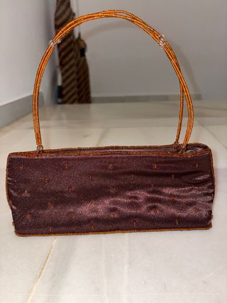 Dos Bolso de fiesta marrón y morado