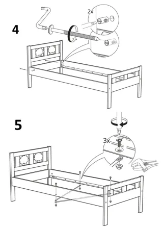 Cama infantil blanca 70x160cm con barreras.