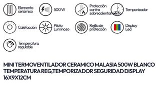 Calefactor Eléctrico ABRILA 500W