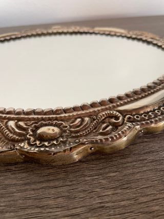 Specchio Ovale Cornice Argento