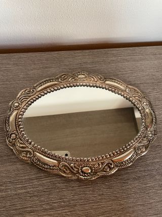 Specchio Ovale Cornice Argento