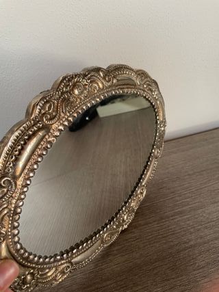 Specchio Ovale Cornice Argento