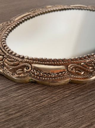 Specchio Ovale Cornice Argento