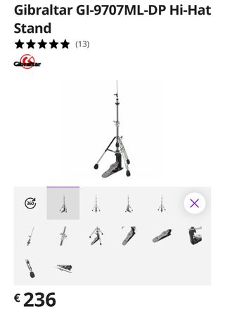 Suporte Gibraltar GI-9707ML-DP Hi-Hat