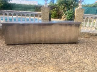 Mostrador/mesa trabajo acero inoxidable con baldas