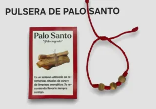 Pulsera Palo Santo Roja