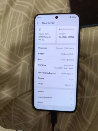Oppo Reno 12 Pro 5G Negro/Morado