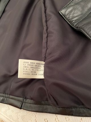 Abrigo de piel hombre negro