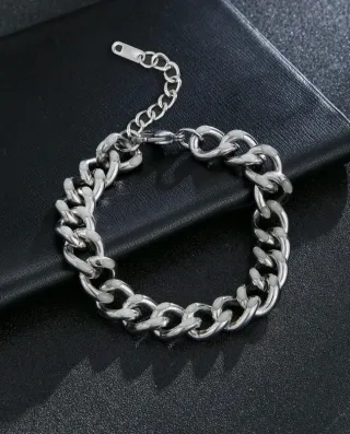 Pulsera Luminosa Azul, color Plata