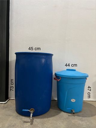 Set 2 Bidones con Grifo Azul