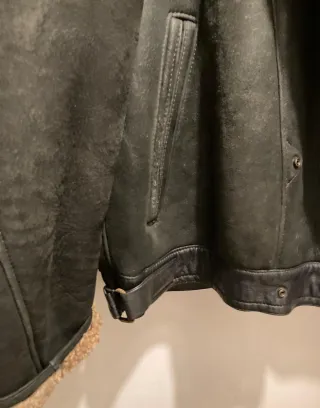 Bomber aviatore pelle B-3 imbottito in shearling