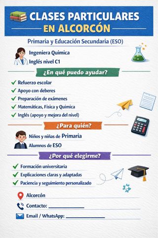 Clases particulares Alcorcón primaria y ESO