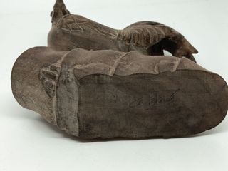 Gallo de madera tallado vintage