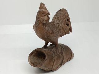 Gallo de madera tallado vintage