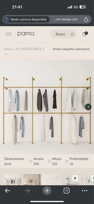 modulo vestidor estil industrial marca PAMO DESIGN