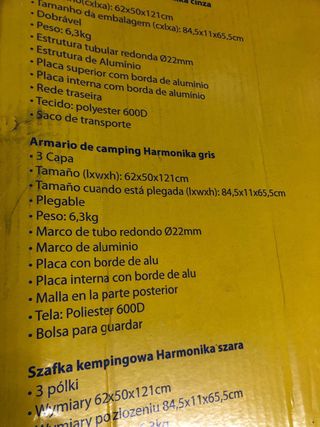 Armario de camping plegable