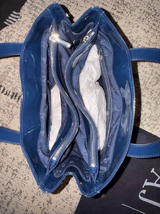 Borsa Armani Jeans verniciata blu