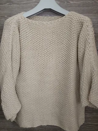 Jersey beige de punto