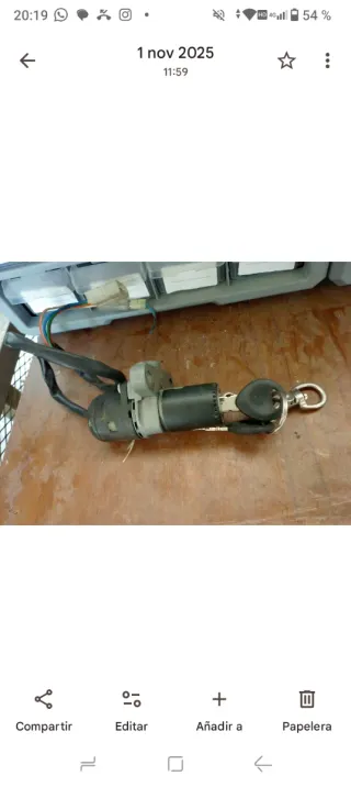 Bombín de llave moto