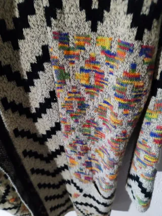 Chaqueta de lana con estampado geométrico