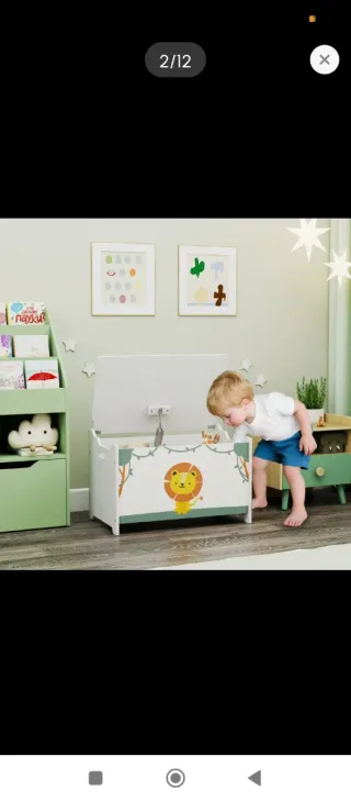 Baúl Infantil Decoración León Jungla