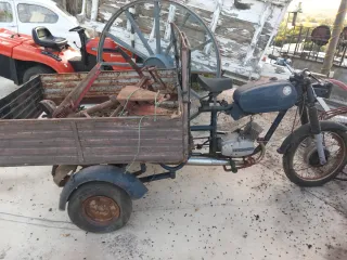 Motocarro Trike Azul y Marrón