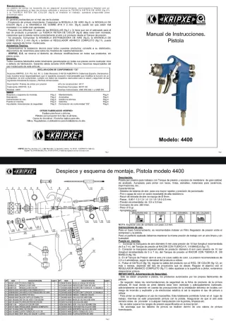 Pistola Presión Kripxe Mod. 4400 Pulverización