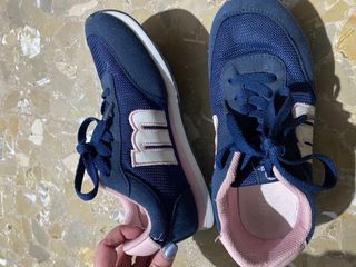 Zapatillas Mustang Azul y Rosa