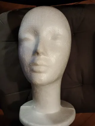 Cabeza de poliestireno para pelucas