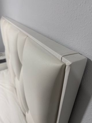 Cabecero de cama polipiel blanco