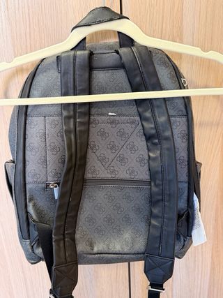 Mochila Guess Negra con Logo Repetido