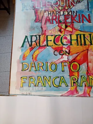 Locandina Dario Fo Arlecchino 1985