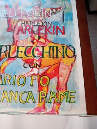 Locandina Dario Fo Arlecchino 1985