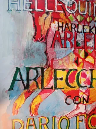 Locandina Dario Fo Arlecchino 1985