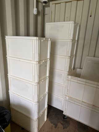 Cajas de plástico apilables