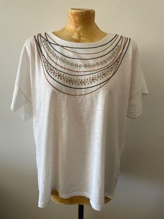 Blusa Woman manga corta bordada Talla L