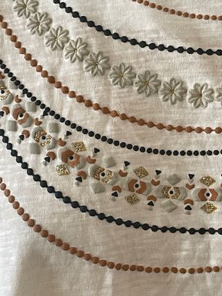 Blusa Woman manga corta bordada Talla L