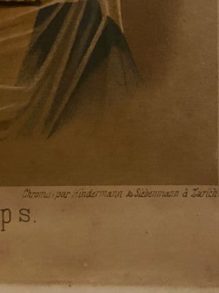 Cromolitografía Antigua "Le Printemps" S. XIX