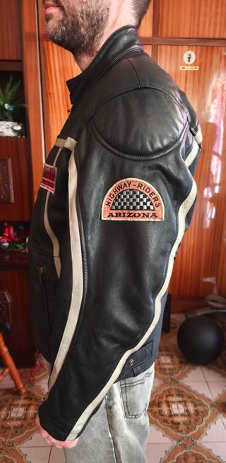 Chaqueta moto cuero RICHA Vintage pesada Única