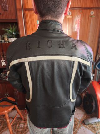 Chaqueta moto cuero RICHA Vintage pesada Única