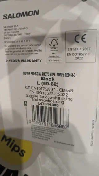 Casco Salomon Driver Pro Sigma Photo Categoría 1-3