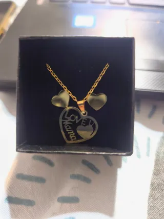 Conjunto Collar y Pendientes Corazón Love U Mama
