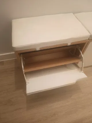 Zapatero banco con cojín