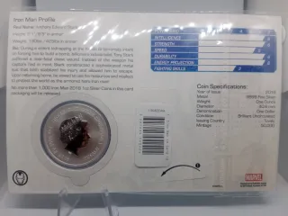 Moneda Plata Ironman 1oz Blister Exhibidor