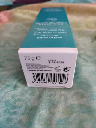 Crema pañal Pasta al agua