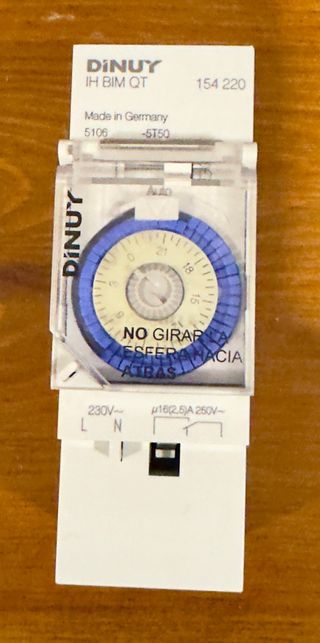 Interruptor horario modular Dinuy IH BIM QT